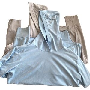 TWO Athleta Girl Long-Sleeve Uptempo Hooded Tops size Large 12